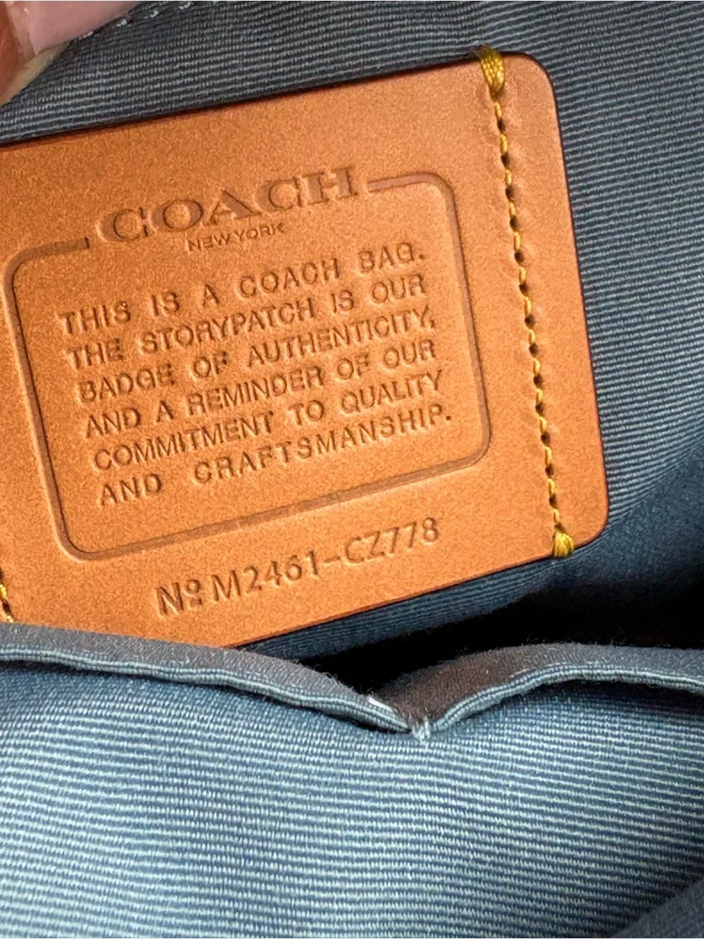 Coach Denim Court Backpack In Signature Canvas Leather Authentic Mint Condition